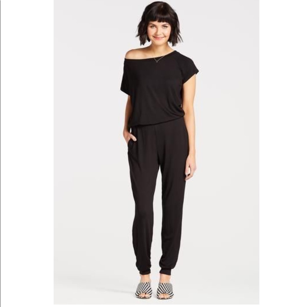 Michael stars off the shoulder jumpsuit